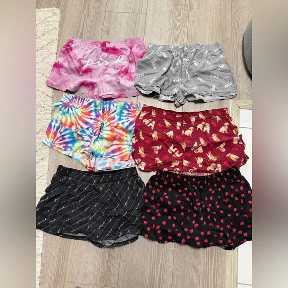 VS Pink sleep shorts and tees bundle - Picture 2 of 4
